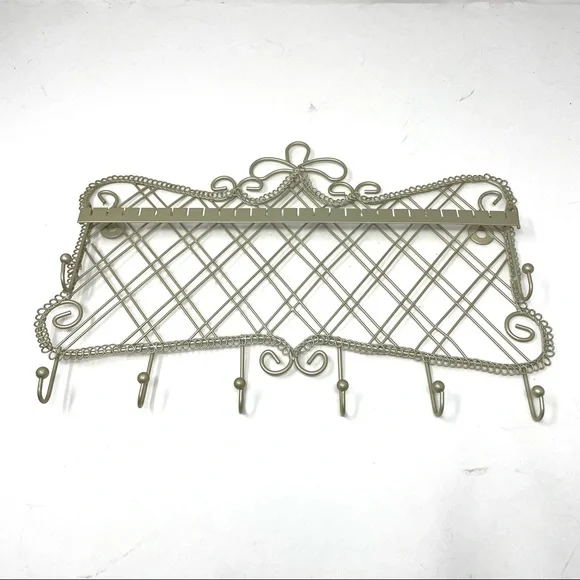 Jewelry holder, metal, silver tone, NWOT - Picture 4 of 6